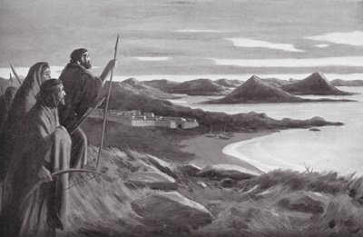 Árijští útočníci v Řecku (litografie) od European School