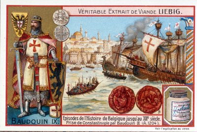 Baldwin I. při vyplenění Konstantinopole od European School