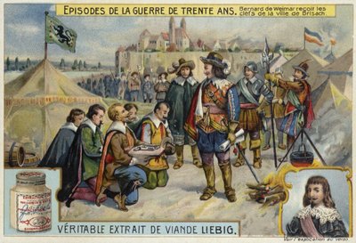 Bernard Saxe-Weimar obdrží klíče od města Breisach, 1638 od European School