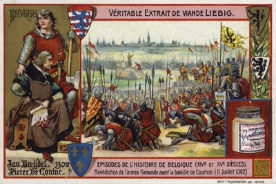 Požehnání vlámské armády před bitvou u Courtrai, 1302 od European School
