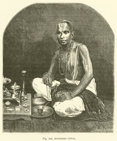 Brahmins Indie (rytina) od European School