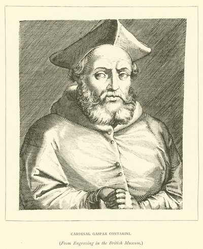 Kardinál Gaspar Contarini (rytina) od European School