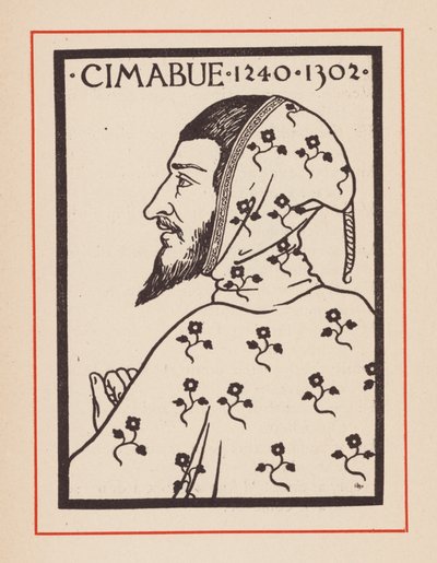 Cimabue, italský středověký umělec (litografie) od European School