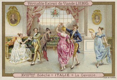 Dancing the Gavotte, Itálie, 18. století od European School