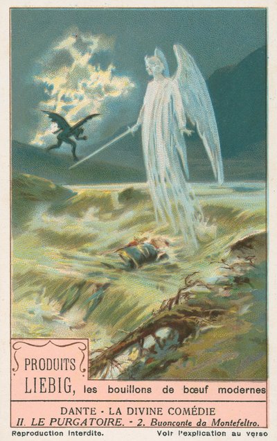 Dante, Božská komedie, Liebigova karta, počátek 20. století (chromo) od European School
