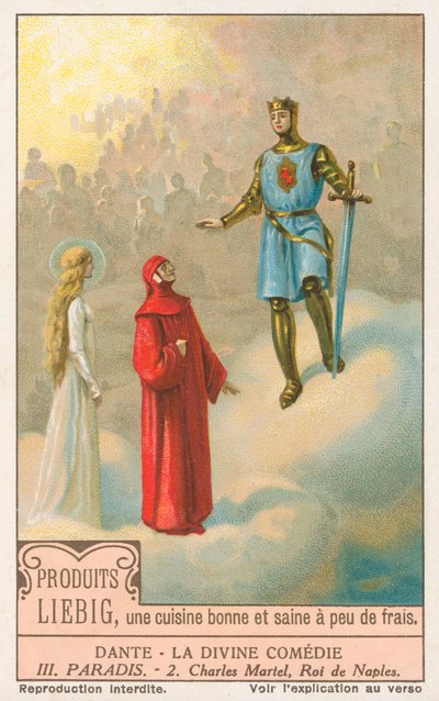 Dante, Božská komedie, Liebigova karta, počátek 20. století (chromo) od European School