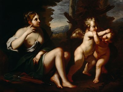 Diana ja Cupids (öljy kankaalle) od European School