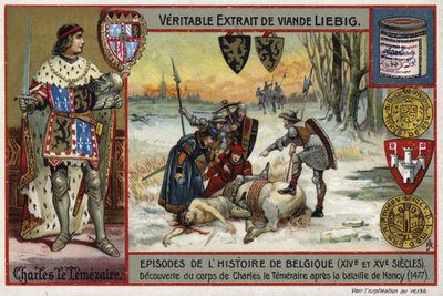 Objev těla Karla Smělého, vévody z Burgundska, po bitvě u Nancy, 1477 od European School