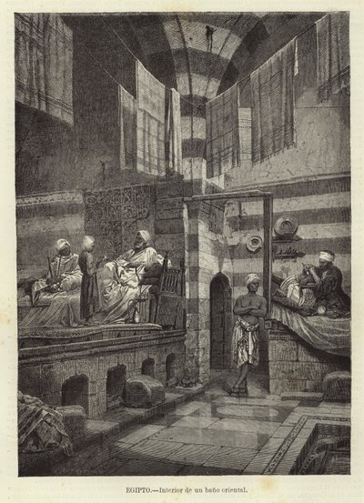 Egypt - Interiér orientálních lázní od European School
