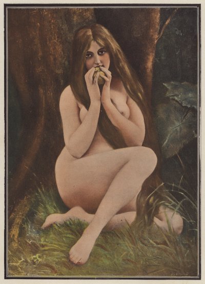 Eva, v rajské zahradě (barva litho) od European School