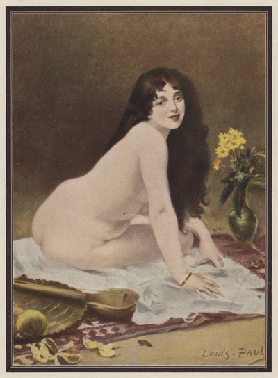 Fantasy, žena sedící na koberci (barva litho) od European School