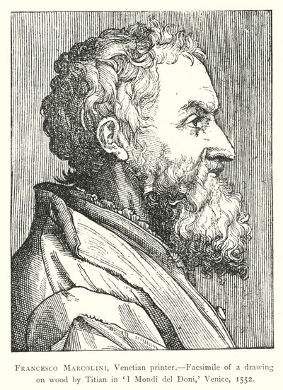 Francesco Marcolini, benátský tiskař (rytina) od European School
