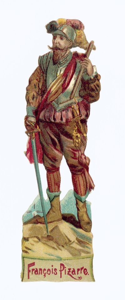 Francisco Pizarro (chromolitho) od European School