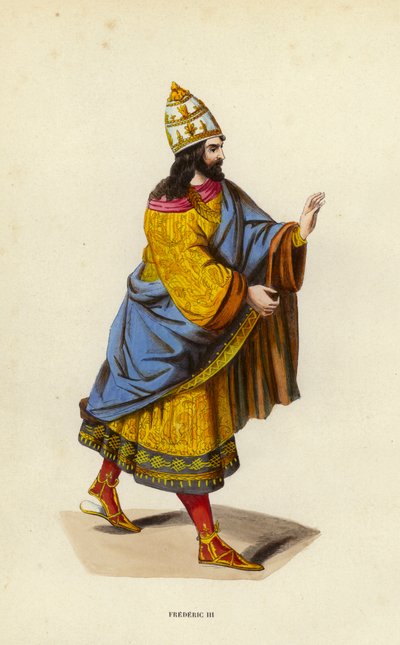 Frederic III (barevná rytina) od European School