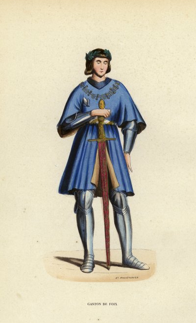 Gaston De Foix (barevná rytina) od European School