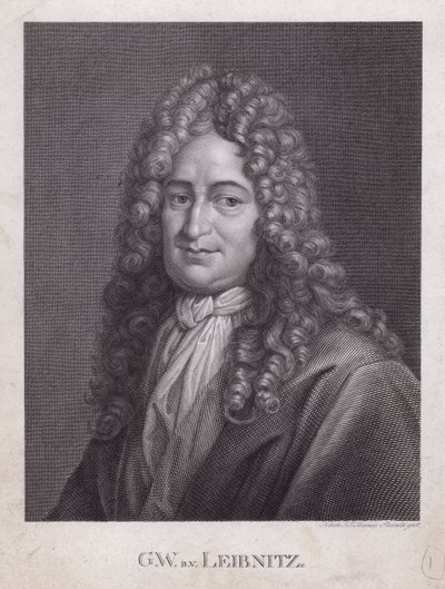 Gottfried Wilhelm Leibniz , německý filozof, matematik a polymatik (rytina) od European School