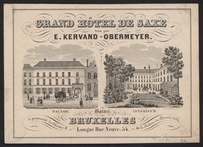 Grand Hotel De Saxe, E Kervand-Obermeyer, Brusel od European School