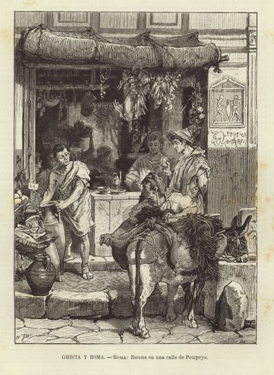 Řecko a Řím - Řím: Pouliční scéna v Pompejích od European School