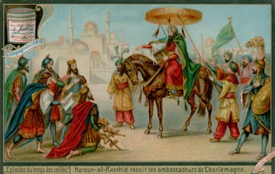 Haroun-al-Rashid přijímá velvyslance Charlemagnes od European School