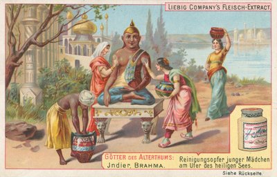 Indie, Brahma, Liebigova karta, počátek 20. století (chromo) od European School