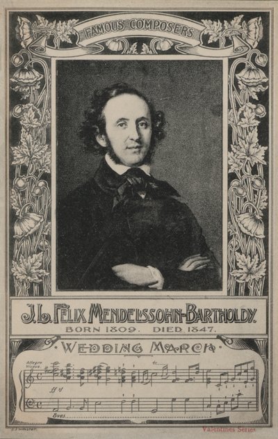 J L Felix Mendelssohn-Bartholdy, Portrét (litografie) od European School