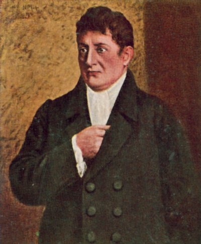 Johann Gottlieb Fichte, německý filozof a spisovatel (barevná litografie) od European School