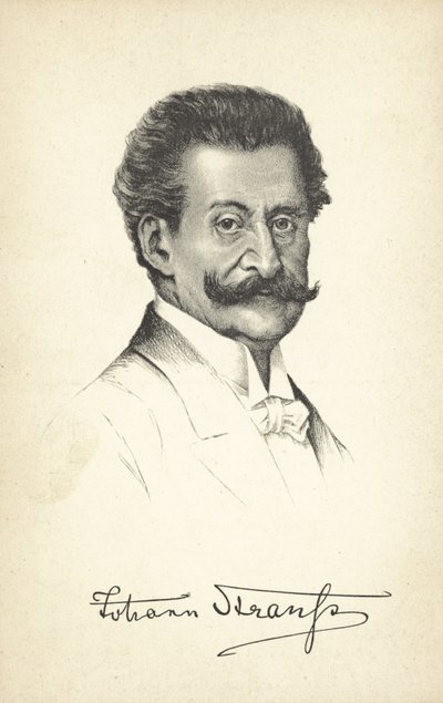 Johann Strauss mladší (litografie) od European School