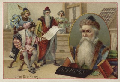 Johannes Gutenberg, Němec, rytec, vynálezce a tiskař od European School