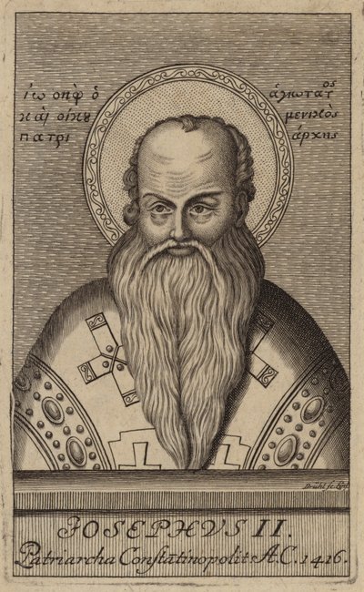 Joseph II, patriarcha Konstantinopole (rytina) od European School