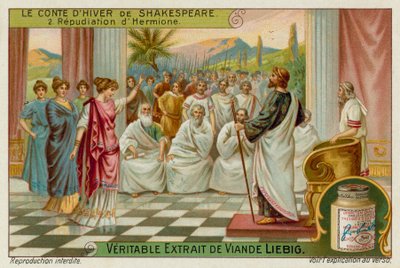 Král Leontes obviňuje královnu Hermionu z nevěry od European School