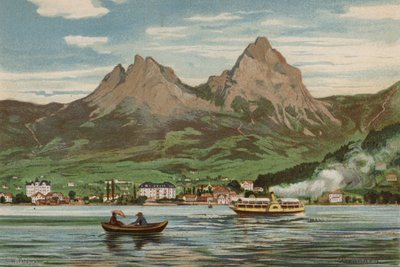 Lucernské jezero: Brunnen (barevné lito) od European School