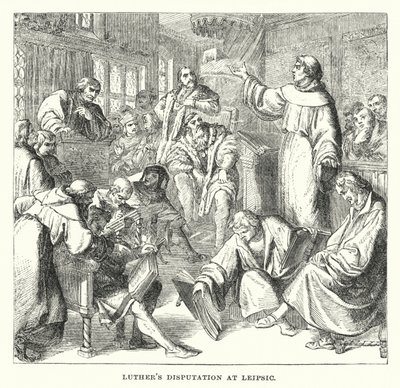 Lutherova disputace v Lipsku (rytina) od European School