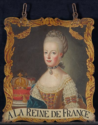 Nápis Marie Antoinetty, po roce 1774 od European School