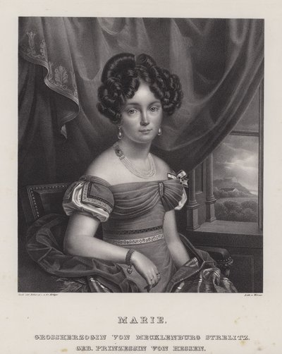 Marie, velkovévodkyně z Mecklenburg-Strelitz (litho) od European School