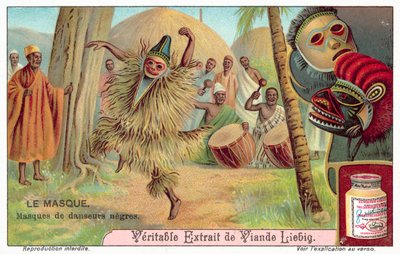 Masky afrických tanečníků (chromolitho) od European School