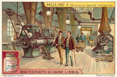 Moderní parní mlýn (chromolitho) od European School