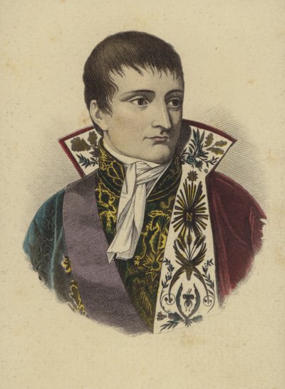 Napoleon Bonaparte (barevná rytina) od European School