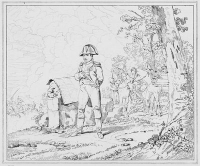 Napoleon: Napoleon a Charleroi, Napoleon v Charleroi (rytina) od European School