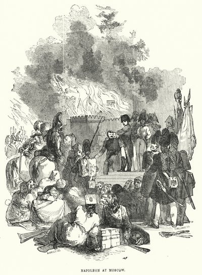 Napoleon v Moskvě (rytina) od European School
