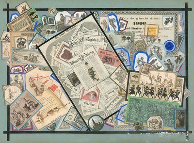 Stránka ze Sammelsuria, svazek III (tištěný materiál) od European School