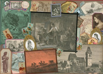 Stránka ze Sammelsuria, svazek III (tištěný materiál) od European School