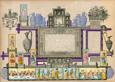 Stránka ze Sammelsurium, svazek IV (tištěný materiál) od European School
