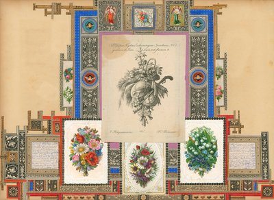 Stránka ze Sammelsurium, svazek IX (tištěný materiál) od European School