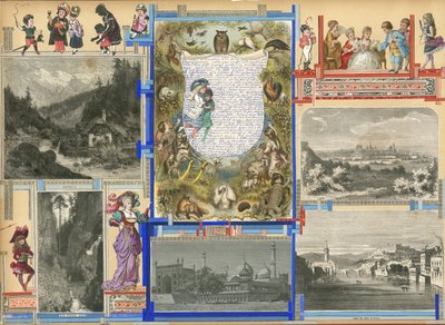 Stránka ze Sammelsurium, svazek VI (tištěný materiál) od European School