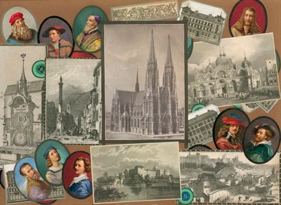 Stránka ze Sammelsurium, svazek XI (tištěný materiál) od European School