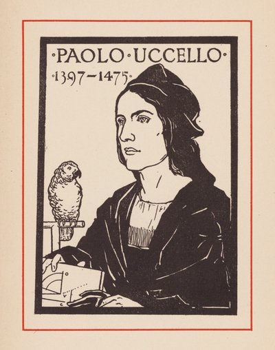 Paolo Uccello, italský středověký umělec a matematik (litografie) od European School