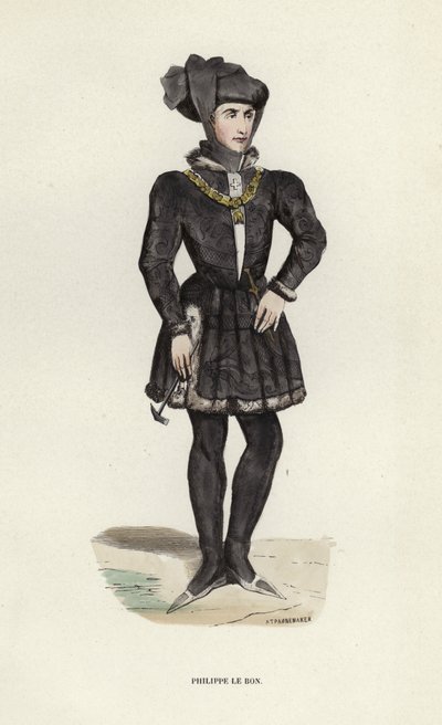 Philippe Le Bon (barevná rytina) od European School