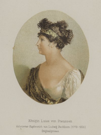 Pruská královna Luise, choť krále Fridricha Viléma III. (barevná rytina) od European School