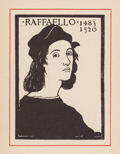 Rafael, italský renesanční umělec a architekt (litografie) od European School