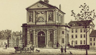 Rotterdam: Delftsche Poort (litografie) od European School
